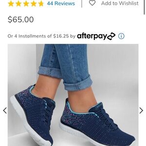 Sketchers Memory Foam Virtue Women Shoes Navy size 9